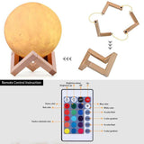 16 Color 3D Lamp with Remote Moon Lamp