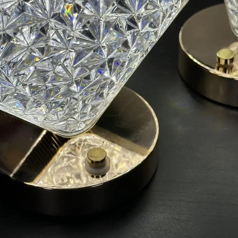 Square Shaped Crystal Lamp