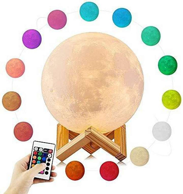 16 Color 3D Lamp with Remote Moon Lamp