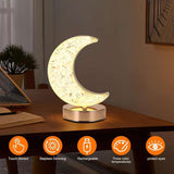 Moon Shaped Crystal Lamp